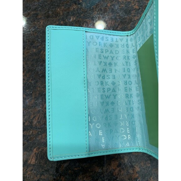 Kate Spade Turquoise Blue Passport Holder Wallet - Picture 5 of 7